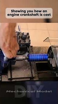 Building an engine crankshaft from scratch #modelkit #miniengine #casting #DIY #enginemodel