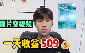 用一张图制作成6秒视频，收益509，无需露脸，一部手机就能搞定