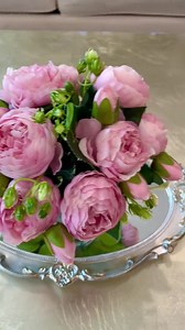 Pink Rose Peony Arrangement-silk Peonies in Glass Vase-peony Centerpiece-artificial Faux Flower Arrangement-home Decor Centerpiece - Etsy