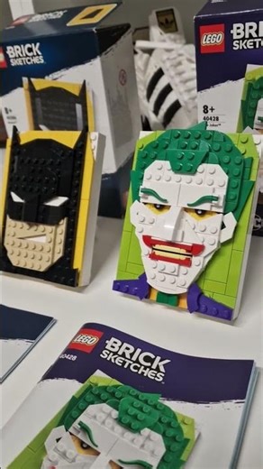 Lego Batman and Joker Brick Sketches, Set Numbers 40386 and 40428. 👀