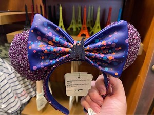 Disneyland Paris 30th Anniversary Sparkling Minnie Ears Now Available At Epcot! | Chip and Company