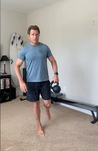 Kettlebell Around the World Balance Exercise