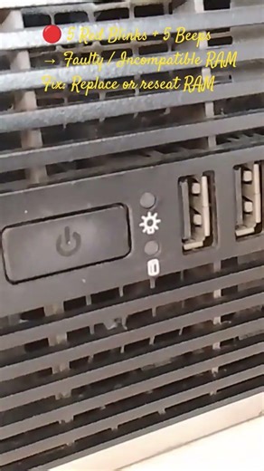 Computer won’t start?5 Beeps + Red Light = RAM Problems