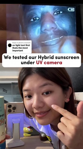What Does HYGR HYBRID Sunscreen Look Like Under UV Camera?