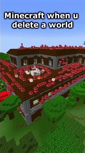 Minecraft when you delete a world