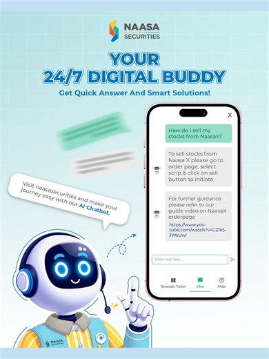 🤖 Meet your 24/7 Digital Buddy! Our AI Chatbot is always ready with quick answers and smart solutions — anytime, anywhere. 💡📈 Start chatting now and make your trading journey easier with Naasa Securities. Visit our website https://www.naasasecurities.com.np/ #naasasecurities #stockbroker #brokerinnepal #AI #innovation #technology #best #tms58 #phonevsticket #phonecall #customerservice #chatbot #agents #bot #bestbroker #Nepse #sharemarket #stockmarket #demat #meroshare #nepal #savemoney