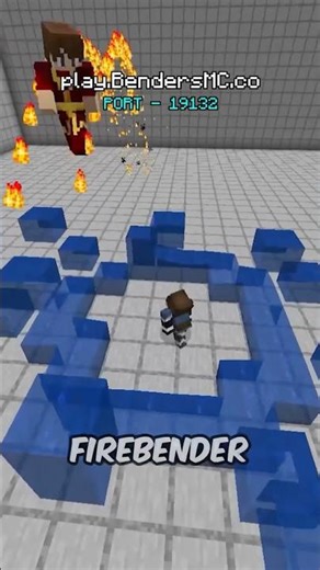 Fire Bending VS Water Bending #minecraft