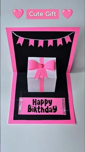 DIY Pop Up Gift Box Greeting Card 🎁 Cute Gift Idea 💖 Fun & Easy Paper Craft
