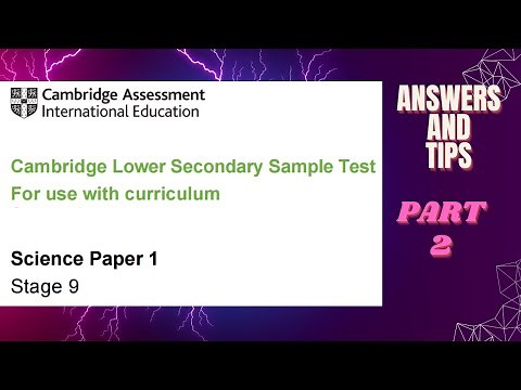 2024 LOWER SECONDARY CHECKPOINT SCIENCE SAMPLE PAPER 1 | Questions 5-8