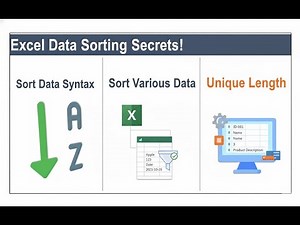Excel/Sheets: SORT & UNIQUE Combo! Get a Sorted, Unique List FAST