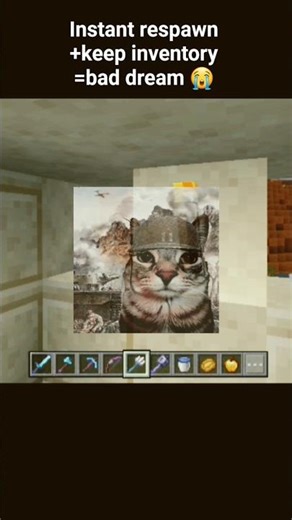 instant respawn + keep inventory =bad dream 😭 #minecraft #shorts