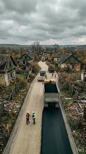 Road renovation timelapse