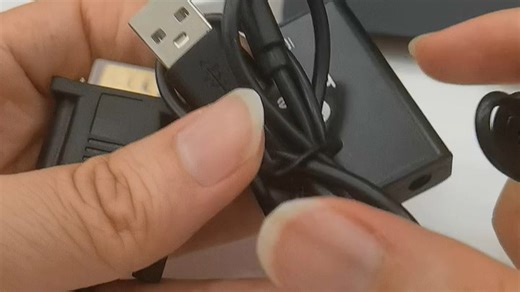 VGA转HDMI转换器带音频，支持1080P高清画质，自带音频输出，办公会议、家庭影院轻松连接旧设备，即插即用无延迟。