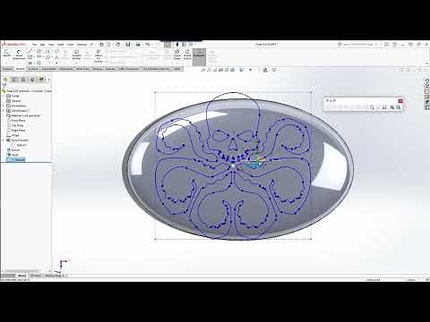 How to Wrap a DXF logo in SolidWorks