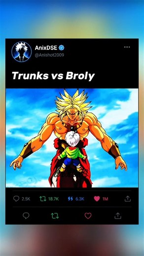 Baddest Moment in DBZ History 💀#Trunks vs Broly #shorts