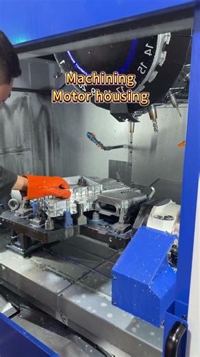 Machining Motor housing#shorts