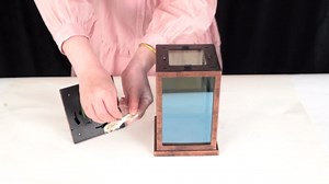 Solar Lantern Outdoor, Garden Hanging Lantern Solar Powered - Glass Waterproof Brushed Copper Solar Table Lantern Decorative Lights Flash and Steady-on Modes for Patio, Backyard, Garden