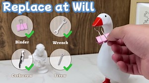 Desk Goose Key Holder, 7 Inch Desk Goose with Upgraded Magnetic Beak, Home Decor Table Decorations for House Warming Birthday Gifts (Goose Only)