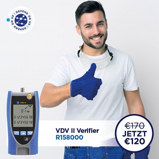 Kabeltester / Verifizierer - VDV II für die Überprüfung der Kupferkabeln von Sprach-, Daten- und Video-Installationen.