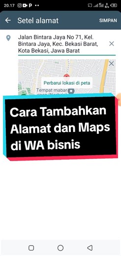Cara Tambah Lokasi Alamat di WhatsApp Bisnis