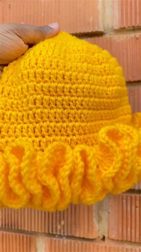 Crochet Ruffle Hat.