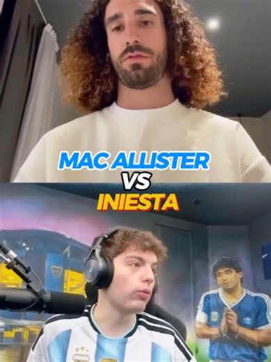 MAC ALLISTER VS INIESTA ¿QUIÉN FUE MEJOR EN EL MUNDIAL? #davooxeneize #clips #kick #CUCURELLA #lacobraaa