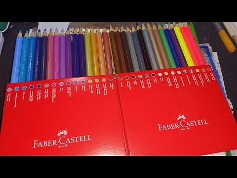 MOSTRANDO CADA NOMBRE DE LOS COLORES FABER CASTELL 60 UNIDADES