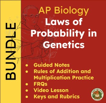 AP Biology Laws of Probability BUNDLE| Guided Notes, Practice, FRQs   Video, Key