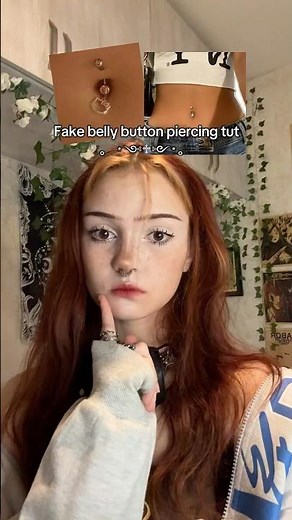 #diy fake belly button piercing tut