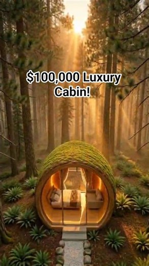 What happens when you turn a massivefallen treeintoa fully functional luxury cabin? 🌲🏡#usa #shorts !