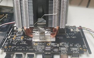 280包邮的兆芯kx6640ma双网口板U从开机到烤机