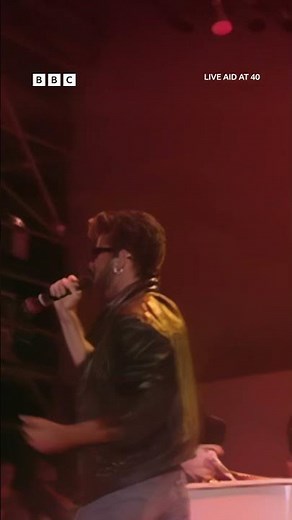 Elton John and George Michael share the stage at Live Aid - BBC