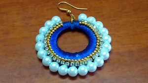 Pearl Earrings || DIY Earrings || Fashionable Pearl Earrings || silk thread jewellery || silk thread