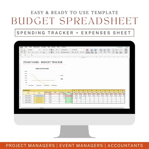 Project Manager Simple Budget Tracker and Expenses Sheet - Etsy