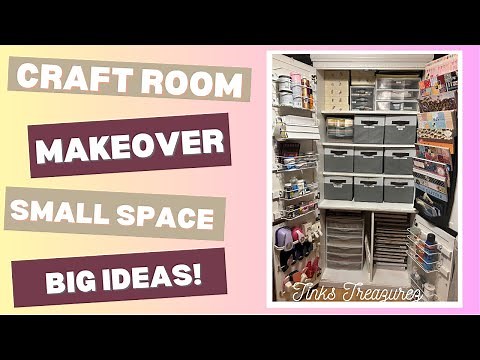 Craft Room Makeover | Small Space, Big Ideas! Craft Box Dupe- Craft Cabinet DIY