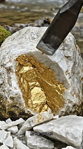 Gold Vein in Quartz | Hidden Solid Gold Extraction Revealed