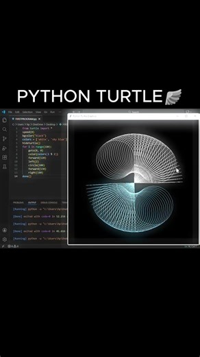 Turtle Art Challenge: Recreating Iconic Designs with Python Code! #coding #python #programming
