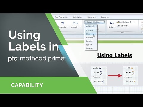 Using Labels in Mathcad Prime