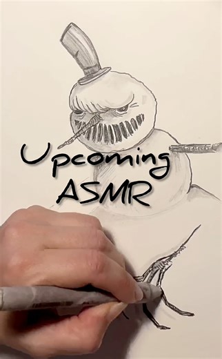 Dark Snowman Drawing ✏️ | Timelapse | Creepy Winter Art