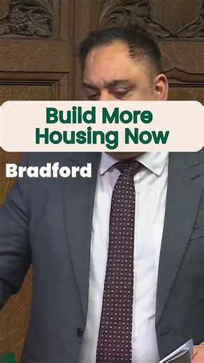 Bradford urgently needs more social and affordable homes. Homelessness is rising, waiting lists are growing, and too many families cannot access decent housing. I welcome the £39 billion Social and Affordable Homes Programme, with 60% targeted at social rent. I will continue pressing to ensure Bradford gets its fair share and that the homes we build meet the real needs of our community. | Imran Hussain MP