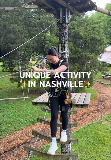 Tree climbing and ziplining at The Adventure Park in Nashville! This spot is perfect for a fun date or family day- definitely worth a visit! 🌳✨ @The Adventure Park 📍801 Percy Warner Boulevard Nashville, Tennessee 37205 #nashville #nashvillethingstodo #nashvilletn