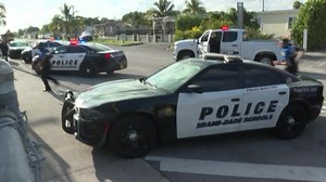 Shots ring out in a Miami classroom. Inside, a dozen students, their clothing stained with what appears to be blood, desperately scream. It's a terrifying scene -- but, thankfully, it is a simulation to help police fine-tune their reaction to school shootings. Read more: u.afp.com/w9g9 | AFP News Agency