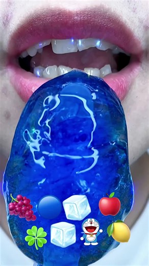 Indulging in Blue Candy: A Sweet Moment