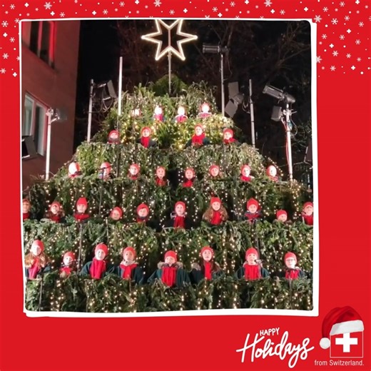 Let's get in the mood for Christmas... Have you ever come across a singing tree? There is one in Zurich! 🎄 | About Switzerland