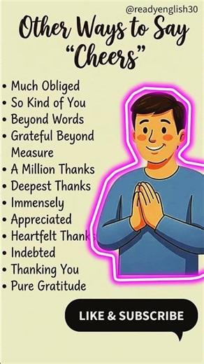 Other Ways to Say “Cheers” in English 💬✨ improve your spoken English skills 💬✨