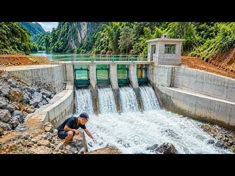 Mini Hydroelectric Power Plant DIY | Powerful 220V Electricity in the Forest