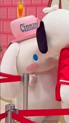 シナモンのお顔を整えてくれる優しいポチャッコ🥹 #サンリオ #cinamoroll #サンリオピューロランド #ポチャッコ