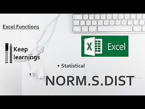 Excel NORM S DIST Function