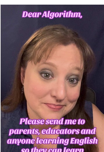 Dear algorithm, Please send people who are learning English, parents, teachers, and homeschool families to my page so that I can show them really great ways to teach reading and spelling.
