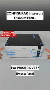 How to INITIALIZE EPSON M1120 printer for the FIRST TIME/fill ink